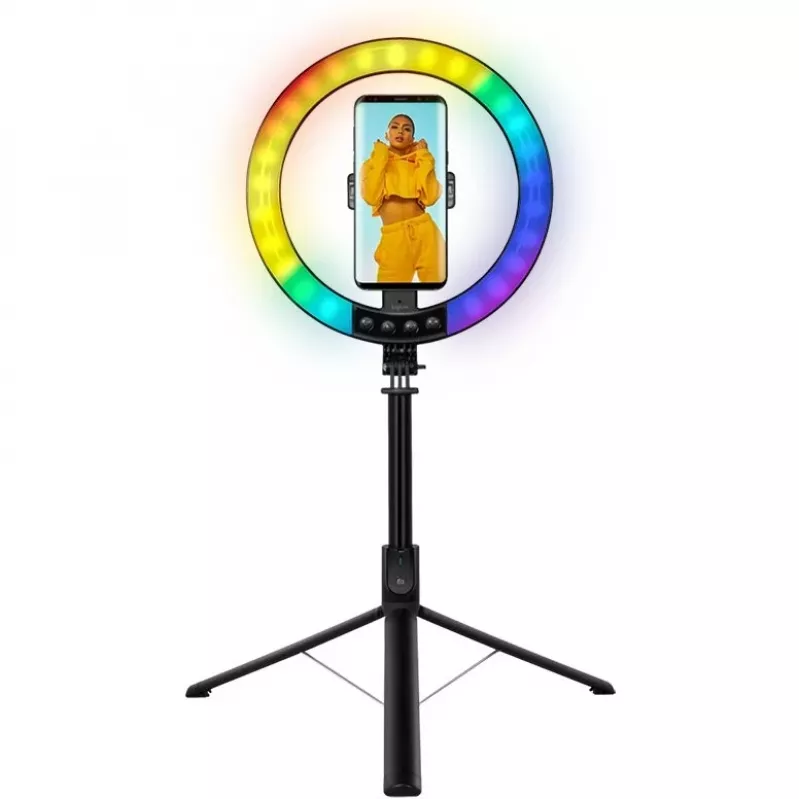LogiLink anel de luz para smartphone com tripé pau de selfie, DM 20cm (AA0156)