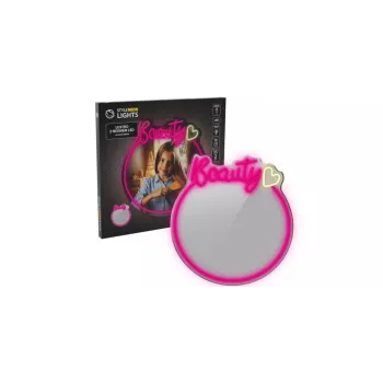 Luz de espelho LED Neon MANTA MASNL130PK Style Neon Lights BEAUTY, destaque rosa, iluminação decorativa de espelho