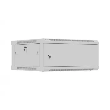 Armário de instalação 19 polegadas para montagem na parede LANBERG 4U 600x600 mm, cinzento