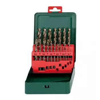 Conjunto de brocas Metabo HSS Cobalt 19 peças DIN 338, haste cilíndrica