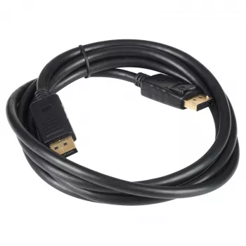 Cabo DisplayPort Akyga AK-AV-10, macho/macho, fichas banhadas a ouro, 1,8 m, preto