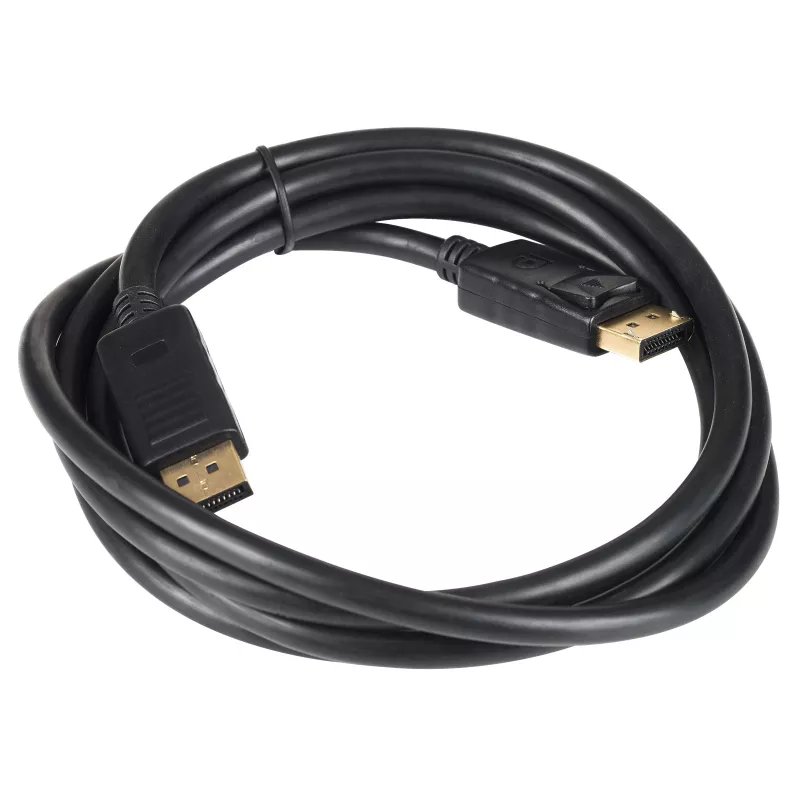Cabo DisplayPort Akyga AK-AV-10, macho/macho, fichas banhadas a ouro, 1,8 m, preto