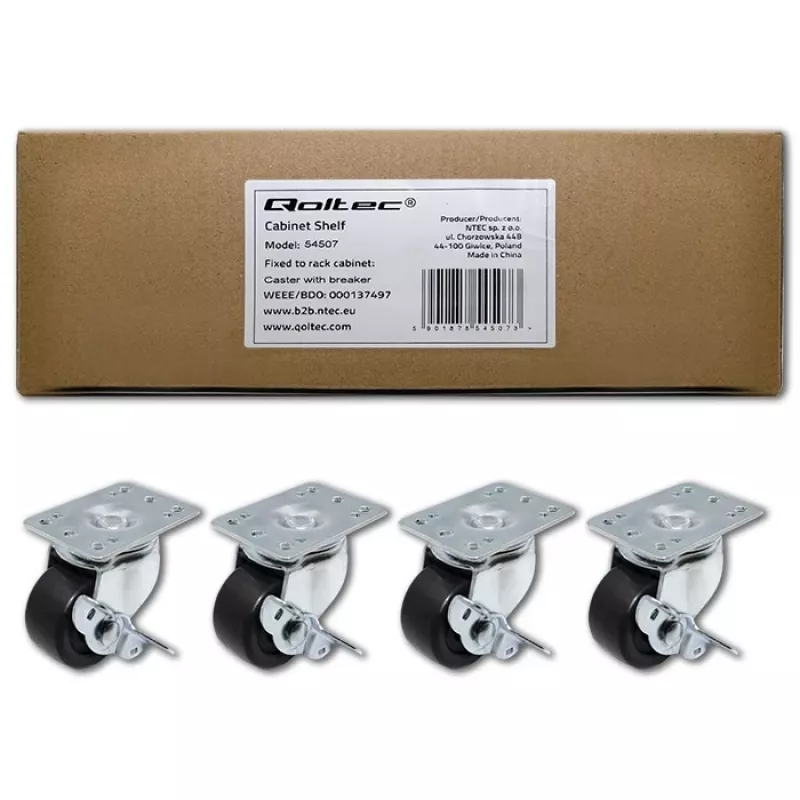Qoltec - kit de rodas para rack - wi