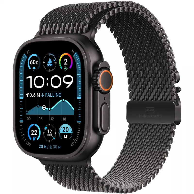 Pulseira milanesa titânio preto 49 mm – L