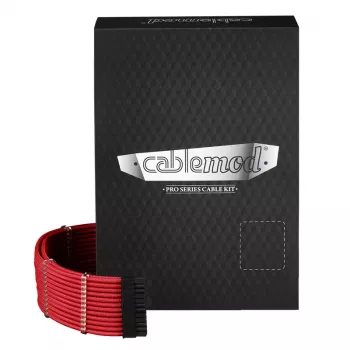 Conjunto de cabos para fonte de alimentação CableMod PRO Series ModMesh Série C para Cooler Master RMi/RMx (Vermelho)
