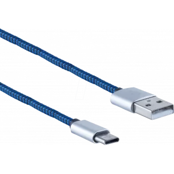Cabo USB ShiverPeaks BS14-50024 USB 2.0 2m USB A USB C azul