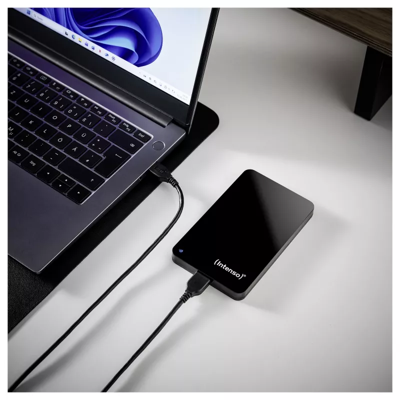Disco rígido portátil 1 TB recondicionado, disco rígido externo (preto)