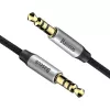 Cabo de áudio Baseus Yiven 3,5 mm jack macho M30 1,5 m prateado + preto