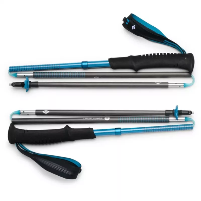 Bastões de trekking Distance Carbon Z, equipamento de fitness antracite/azul, 1 par, 105 cm