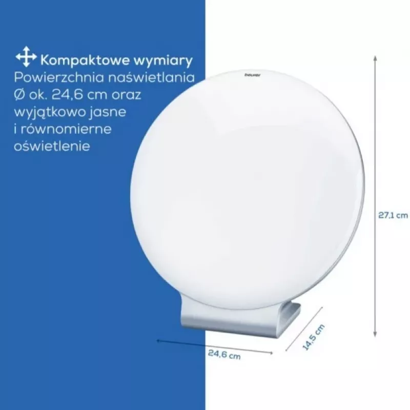 Lâmpada de luz do dia Beurer TL 50 60815 10000 Lux – simulador de luz do dia para fototerapia sazonal
