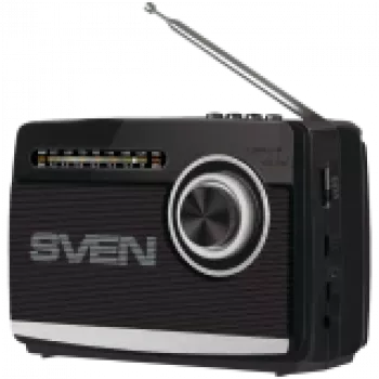 Altifalante SVEN SRP-155, preto (3W, Bluetooth, FM/AM/SW, USB, microSD, lanterna, bateria)