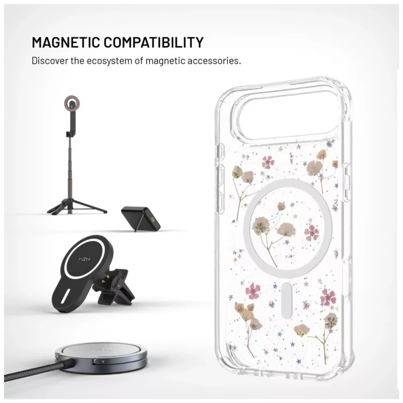 Capa traseira FIXED para Apple iPhone Air – TPU, compatível com MagBloom, Blush Plum