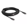 Cabo ativo ótico USB-C vídeo + dados + PD DeLOCK 10 m preto
