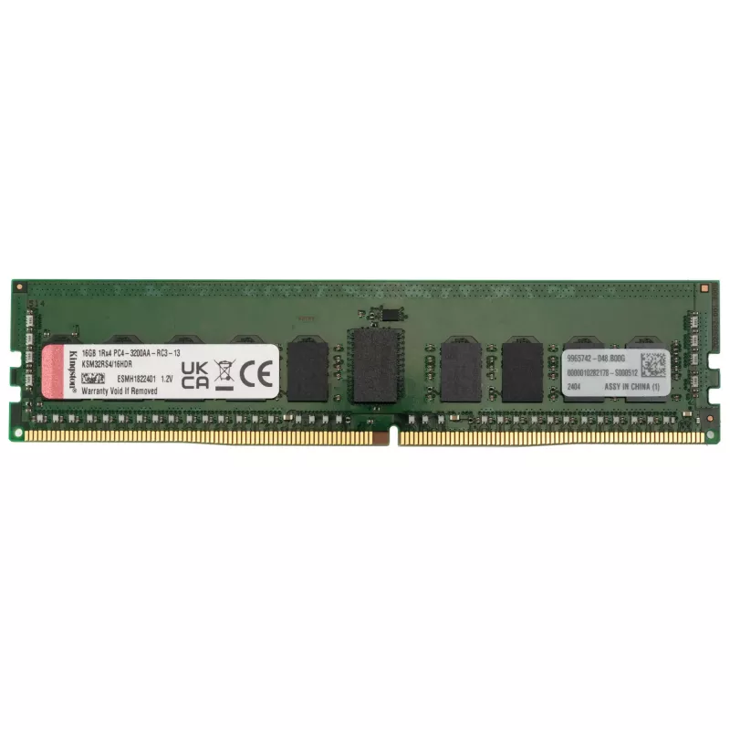 Kingston Server Premier - DDR4 - 16 GB - DIMM 288-PIN - 3200 MHz / PC4-25600 - CL22 - 1.2 V - registado - paridade - ECC