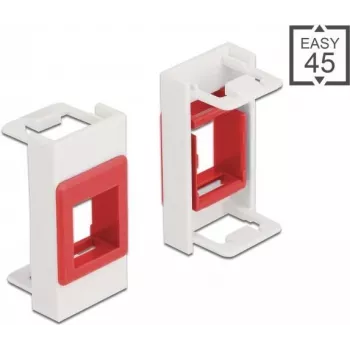 Suporte Keystone DeLOCK Easy 45 Módulo 22,5 x 45 mm branco/vermelho