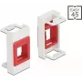 Suporte Keystone DeLOCK Easy 45 Módulo 22,5 x 45 mm branco/vermelho