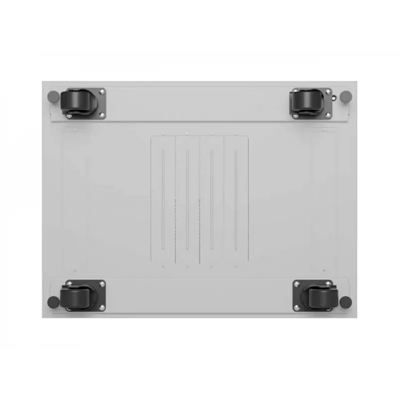 Armário rack de chão LANBERG 19 polegadas 32HE 600×800 mm cinzento com porta de vidro e LCD (embalagem plana)