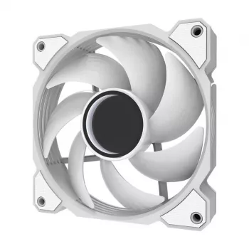 Ventoinha de arrefecimento Darkflash DR08 (branco) — ventoinha para caixa/CPU, modelo DR08 branco, ventoinha única de 120 mm