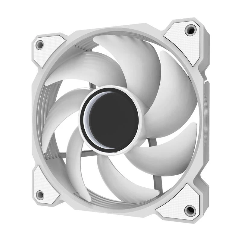 Ventoinha de arrefecimento Darkflash DR08 (branco) — ventoinha para caixa/CPU, modelo DR08 branco, ventoinha única de 120 mm