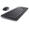 Conjunto teclado e rato sem fios Dell KM3322W preto — layout compacto, ligação sem fios, pilhas incluídas