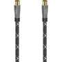 Cabo coaxial Hama 00205070 1,5 m preto, cinzento