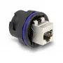 DeLOCK 67048 Tomada embutida / acoplador RJ45 Cat.6A, preto