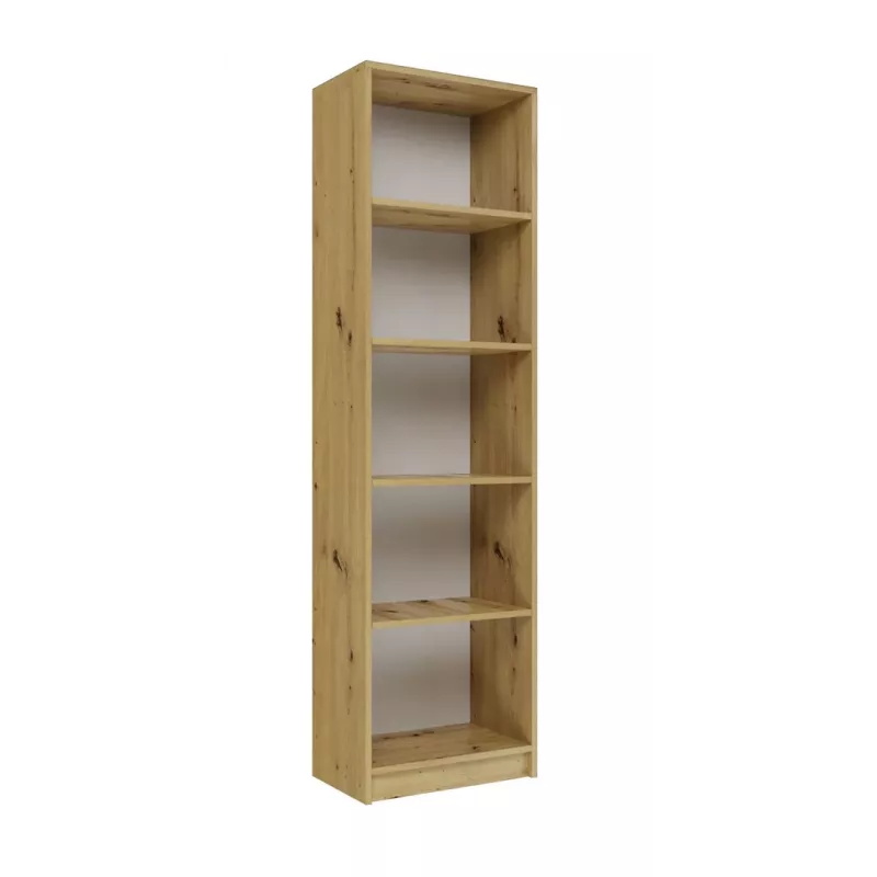 Estante de livros Top e shop R50 ARTISAN — acabamento carvalho, 5 prateleiras, estrutura em aglomerado
