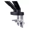 Suporte de monitor DIGITUS Dual-Design para 2 × ecrãs de 35 polegadas, grampo, 2 × 10 kg, VESA 75×75–100×100, inclinação -45–90°