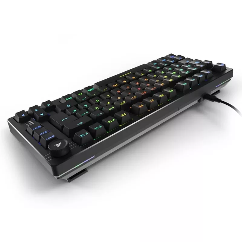 Teclado Sharkoon SGK25 Home USB QWERTZ alemão preto 75% RGB LED