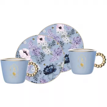 Bialetti Bridgerton para café expresso 2 unid. x 80 ml azul