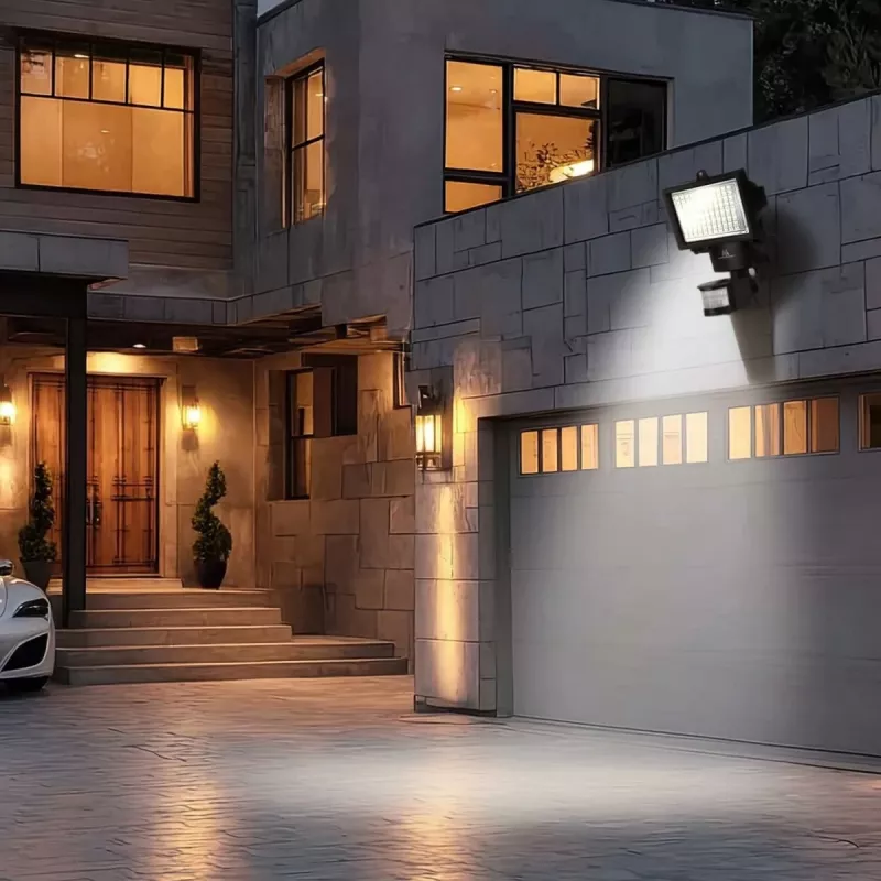 Projetor LED solar Maclean MCE442 com detetor de movimento projetor de parede luz crepuscular IP44 6W 6000K