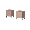 Mesa de cabeceira cama meble NOVA 44x40x52 cm rosa mate, 1 gaveta, estrutura 16 mm
