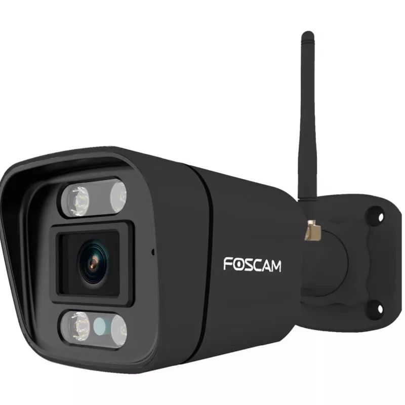 Foscam V8P câmara WiFi bullet para exterior, 8 MP 4K (3840x2160), WiFi dual-band, foco, sirene, visão noturna, preta