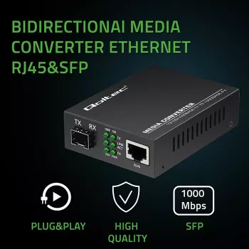 Conversor de media SWITCH Ethernet 1x RJ45 1x SFP