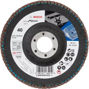 Bosch X571 Best for Metal disco de lamelas, 125 mm, K40 (2608606922)