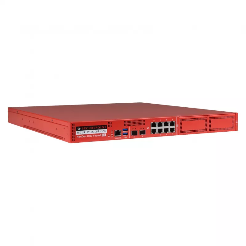 Securepoint RC1000R G5 Security UTM Appliance, 30 Gbit/s, 3,5 Gbit/s, 1000 utilizadores, AES, Com fios, RJ-45