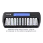 Carregador de pilhas everActive NC-1200 – carregador universal de 12 pilhas para AA/AAA, entrada de 12 V, preto