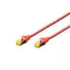 Cabo de rede Digitus CAT 6A S/FTP RJ-45 Cat6a 2m vermelho