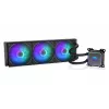 Endorfy Navis F360 ARGB EY3B006 refrigeração líquida AIO para CPU, radiador de 360 mm, 3 ventoinhas de 120 mm, 250–1800 RPM, LGA 1700/AM5/AM4, preto