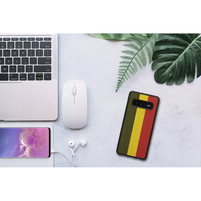 Capa para smartphone Man and Wood para Galaxy S10 — reggae preto capa protetora