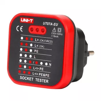 Testador de tomadas UNI-T UT07A-EU