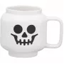 Caneca LEGO SKELETON, 255 ml, branca, em cartão de cerâmica, em forma de cabeça de minifigura LEGO, - 1 unid.