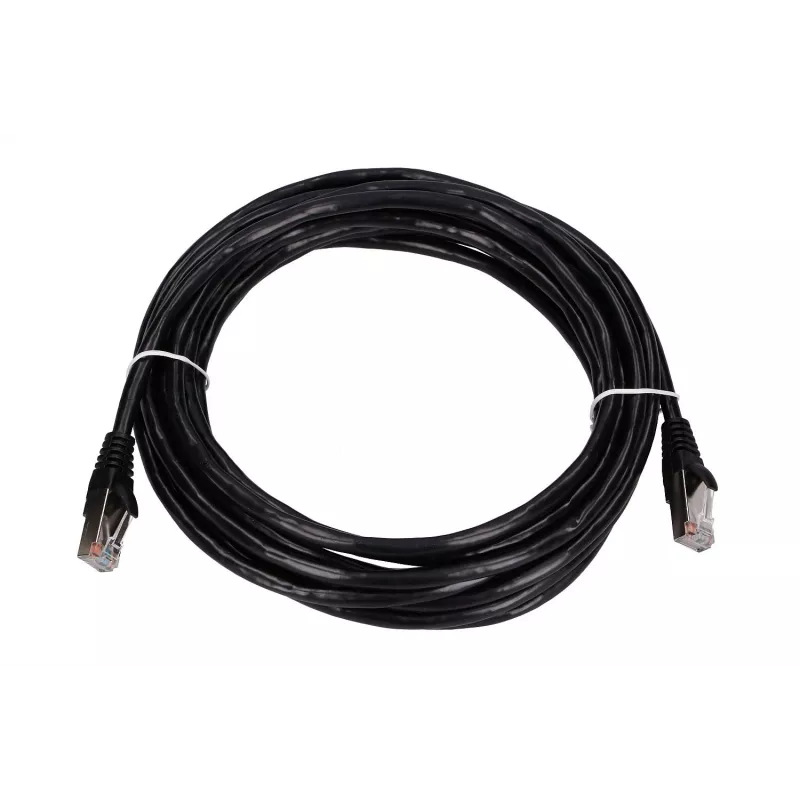 Cabo de rede Extralink Cat5e FTP 5 m, par entrançado de cobre, RJ-45–RJ-45, preto