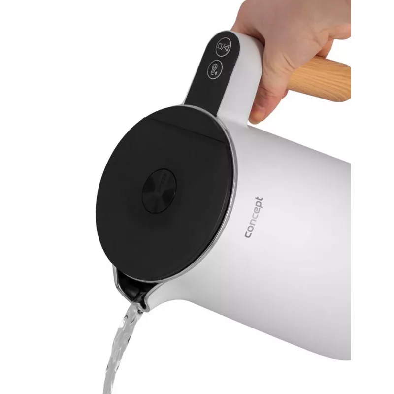 Chaleira elétrica em aço inoxidável branca 1,5 l Salt & Pepper Concept RK3300