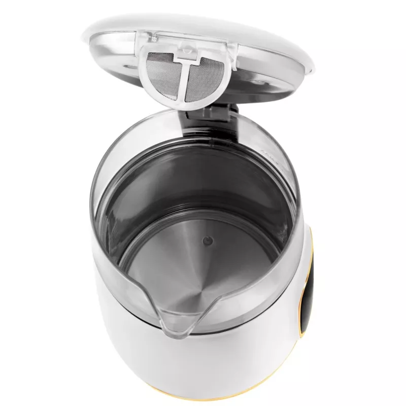 Chaleira elétrica Adler AD 1305WG — 1,7 l, 2200 W, vidro/plástico, branco/dourado/transparente