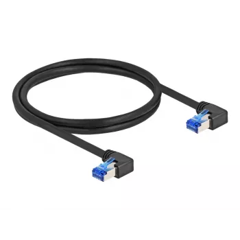 Cabo de rede DeLOCK RJ45 Cat.6A S/FTP angular 1 m preto