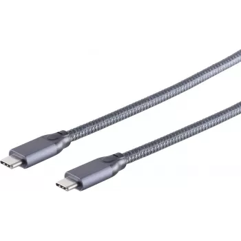 Cabo USB S/CONN 13-47010 USB 3.2 Gen 2x2 0,5 m cinzento