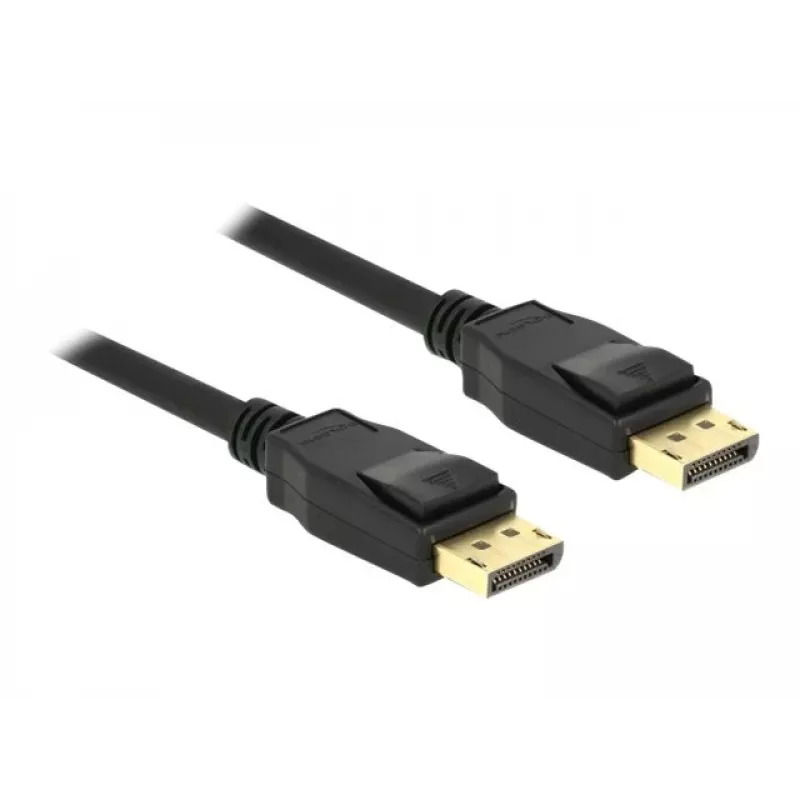 Cabo DisplayPort DeLOCK - DisplayPort (M) a DisplayPort (M) - 1,5 m - Suporte 4K - preto (85508)