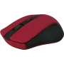 Rato ótico sem fios DEFENDER MM-935 RF – ambidestro, 1600 DPI, vermelho, recetor RF USB, pilhas AAA
