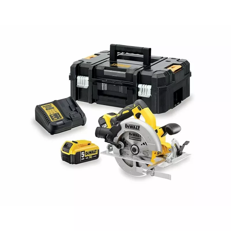 Serra circular portátil DeWALT DCS570P2-QW 18,4 cm prateado, amarelo 5500 rpm
